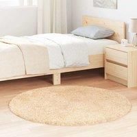 Shaggy Rug High Pile NAVARRA Beige 120x120 cm Polyester
