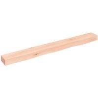 Wall Shelf 100x10x6 cm Untreated Solid Wood Oak