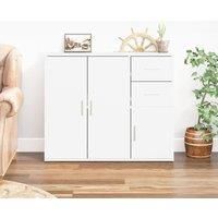 Sideboard White 91x29.5x75 cm Engineered Wood