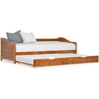 Pull-out Sofa Bed Frame Honey Brown Pinewood 90x200 cm