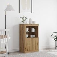 Sideboard with LED Lights Artisan Oak 60,5x37x100 cm