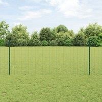 Garden Fence Set Set of 2 Green Steel 25 x 1 m Durable