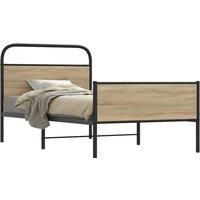 Bed Frame without Mattress 90x190 cm Sonoma Oak Engineered Wood