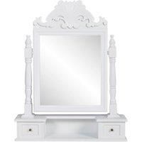 Vanity Makeup Table with Rectangular Swing Mirror MDF