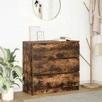 Sideboard Smoked Oak 80x35x76 cm Engineered Wood
