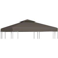 2-Tier Gazebo Top Cover 310 g/m 3x3 m Taupe