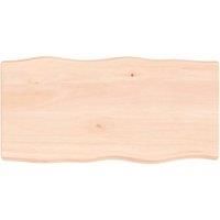 Table Top 80x40x(2-6) cm Untreated Solid Wood Live Edge