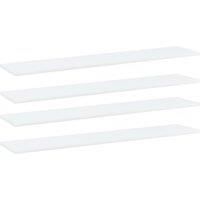 Bookshelf Boards 4 pcs White 100x20x1.5 cm Engineered Wood