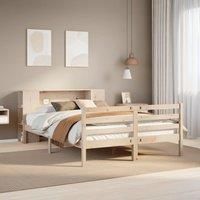 Bookcase Bed without Mattress 160x200 cm Solid Wood Pine