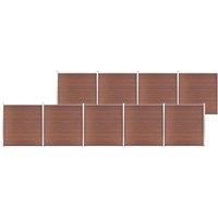 Garden Fence WPC 1564x186 cm Brown