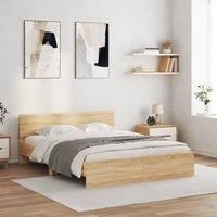 Bed Frame without Mattress Sonoma Oak 150x200 cm King Size