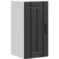 Kitchen Wall Cabinet Lucca Black Engineered Wood