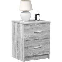 Bedside Cabinet with 2 Drawers Grey Sonoma 40x36x50 cm