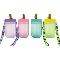 300Ml Ice Cream Shaped Travel Cup With Straw In 4 Colours