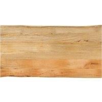 Table Top 100x60x3.8 cm Live Edge Solid Wood Mango