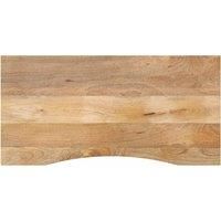 Desk Top with Curve 110x50x2.5 cm Solid Wood Rough Mango