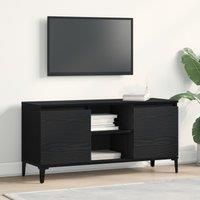 Black Oak TV Stand - 102x35x50 cm Made from Engineered Wood