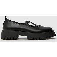 Schuh Liya Chunky Tie Up Mary Jane - Black