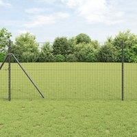 Fence Posts 26 pcs Grey £32 mm 190 cm Galvanised Steel
