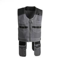 Men's Vest Multifunction Multi Tool Multi-pocket T/c Twill Workwear Vest Waistcoat For Maintenance