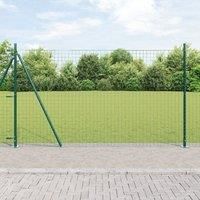 Fence Posts Set of 104 Green Powder-coated steel