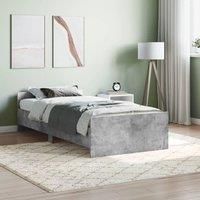 Bed Frame Concrete Grey 90x200 cm Engineered Wood