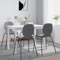 Dining Table White 114x71x75 cm Solid Rubber Wood