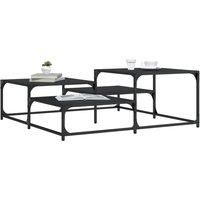 Coffee Table Black 107x107x40 cm Engineered Wood