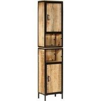 Bathroom Cabinet 40x27x180 cm Iron and Solid Wood Mango