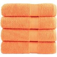 Premium Shower Towels SOLUND 4 pcs Orange 70x140 cm 600 gsm