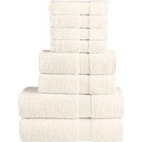 8 Piece Premium Towel Set SOLUND Cream 600 gsm