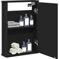 Bathroom Mirror Cabinet Black 42x12x60 cm Engineered Wood