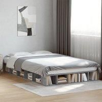 Bed Frame without Mattress Grey Sonoma 120x200 cm