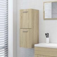 Bathroom Cabinet Sonoma Oak 30x30x80 cm Engineered Wood