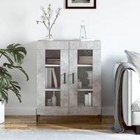 Sideboard Concrete Grey 69.5x34x90 cm Engineered Wood