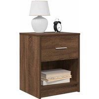 Bedside Cabinets 2 pcs with Drawer Brown Oak 40x34x50 cm