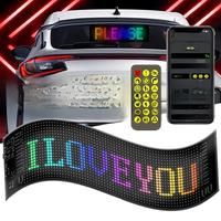 Car flexible LED Matrix Pixel panel DIY RGB lighting Graffiti roll text board windshield advertising