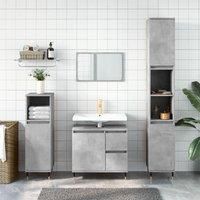 Bathroom Cabinet Concrete Grey 65x33x60 cm Engineered Wood