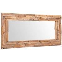 Decorative Mirror Teak 120x60 cm Rectangular