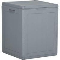 Garden Storage Box 90L Grey PP Rattan