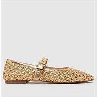 Schuh Lexie Woven Ballerina - Gold