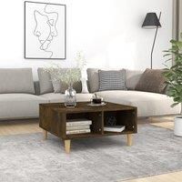 Coffee Table Smoked Oak 60x60x30 cm Engineered Wood