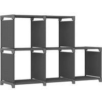 5-Cube Display Shelf Grey 103x30x72.5 cm Fabric