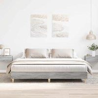 Bed Frame without Mattress Grey Sonoma 160x200cm Engineered Wood