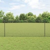 Chicken Wire Fence Set Set of 2 Grey Metal 10 x 1 m fence