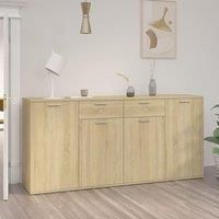 Sideboard Sonoma Oak 160x36x75 cm Engineered Wood