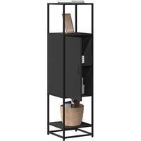 Highboard Black 35.5x35x139 cm Engineered Wood and Metal