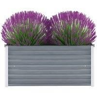 Garden Raised Bed Galvanised Steel 100x40x45 cm Grey