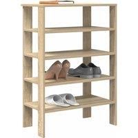Shoe Rack Sonoma Oak 61x32x87.5 cm Engineered Wood