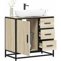 Bathroom Sink Cabinet Sonoma Oak 65x33x60 cm Engineered Wood